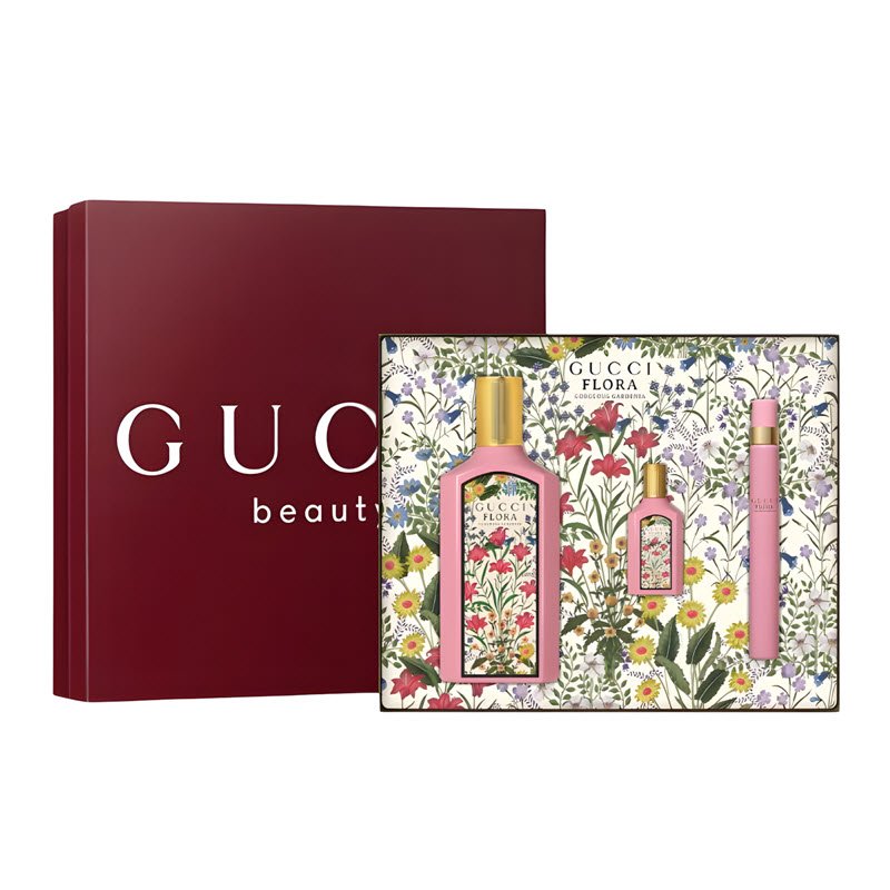 giftset gucci flora gorgeous gardenia edp 3pcs