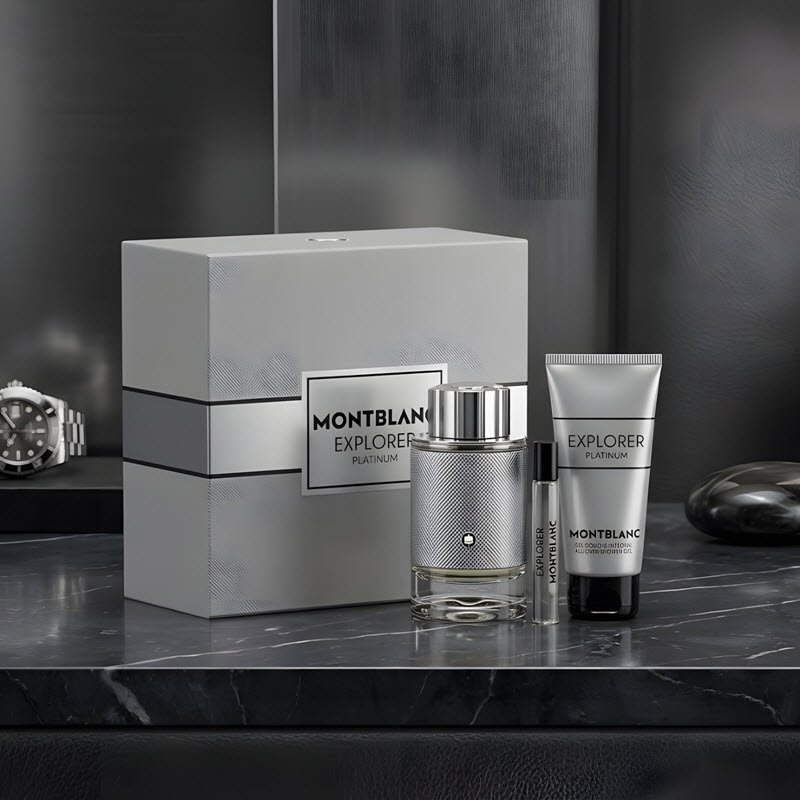 giftset montblanc explorer platinum edp