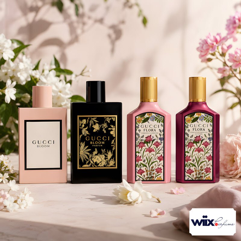 so sánh gucci bloom vs bloom parfum vs flora gorgeous gardenia vs flora gorgeous gardenia intense