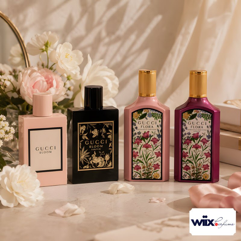 so sánh gucci bloom vs bloom parfum vs flora gorgeous gardenia vs flora gorgeous gardenia intense