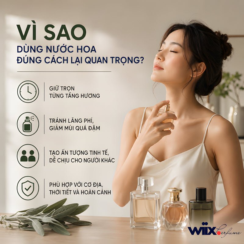 sai lầm phổ biến khi dùng nước hoa