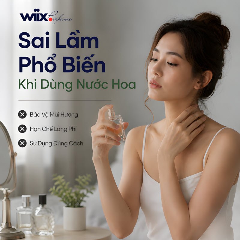 sai lầm phổ biến khi dùng nước hoa